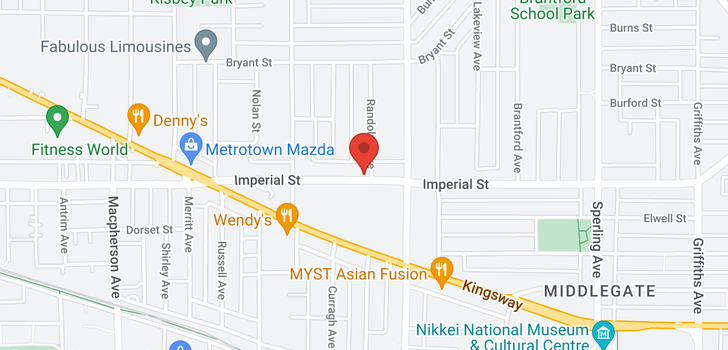 map of 6191 IMPERIAL STREET